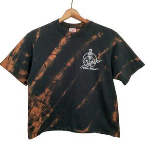 Vintage Action Hawaii Shirt M I Climbed Diamond Head Bleach Dye Crop Hawaiian